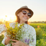 Kansas City Springtime Smiling Woman Outdoors