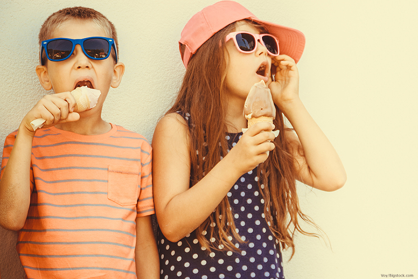 Kansas City kids and summer snacking on ice cream